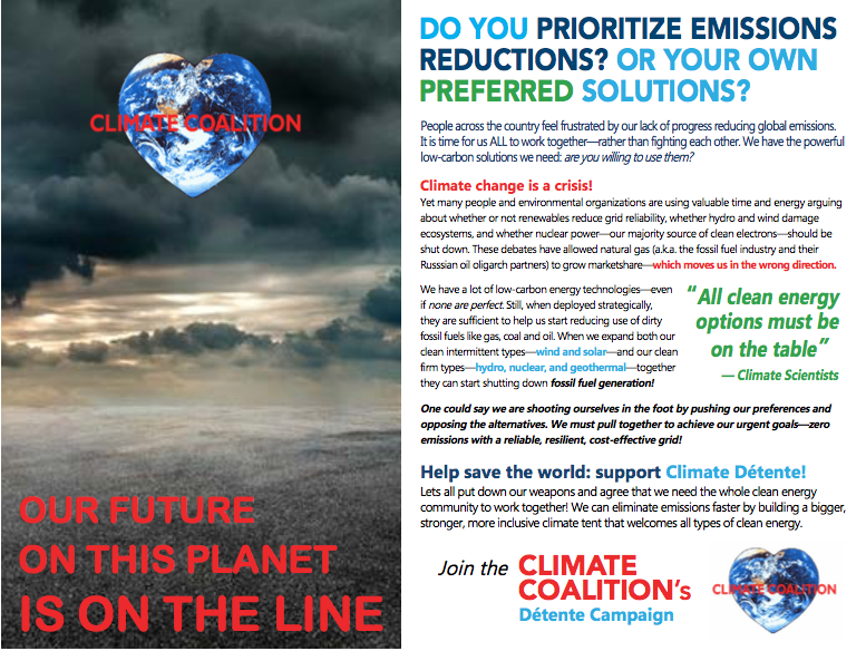 Climate Coalition's Detente Campaign